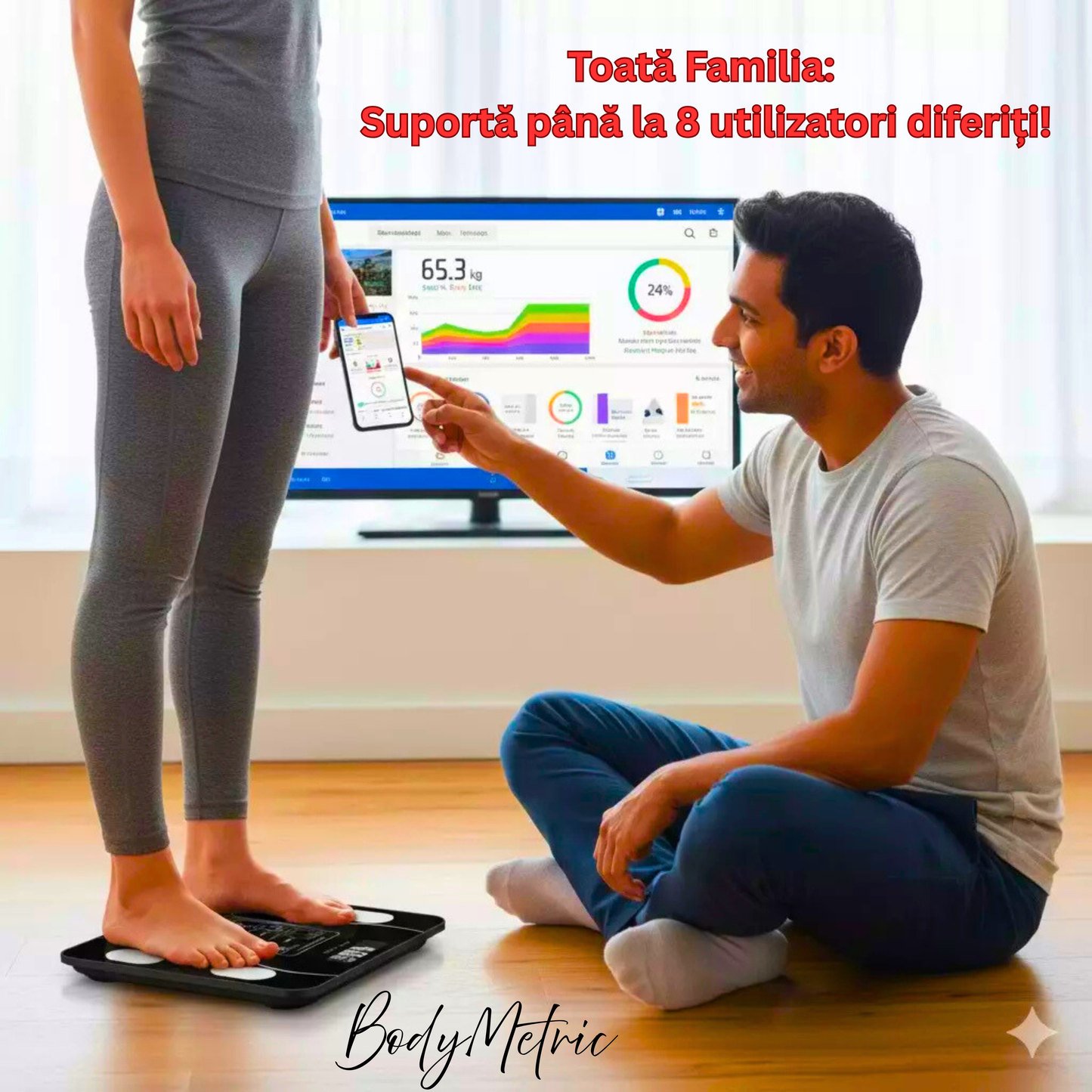 BodyMetric – Cântar digital inteligent cu analiză corporală completă