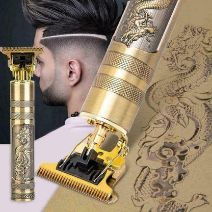 Trimmer Profesional Gaea T9, Zero-Gap Edition, Motor High-Torque, Gold Vintage