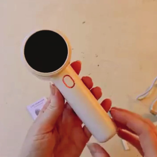 Aparat de curățat scame GALAXIA® Pro-6, 6 Lame Inox, Afișaj LED, 3 Viteze, Reîncărcabil USB-C, Alb