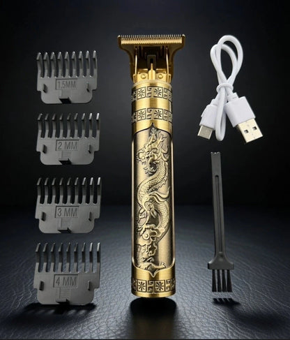 Trimmer Profesional Gaea T9, Zero-Gap Edition, Motor High-Torque, Gold Vintage